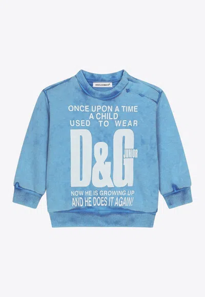 Dolce & Gabbana Baby Boys Printed Sweatshirt In Blue