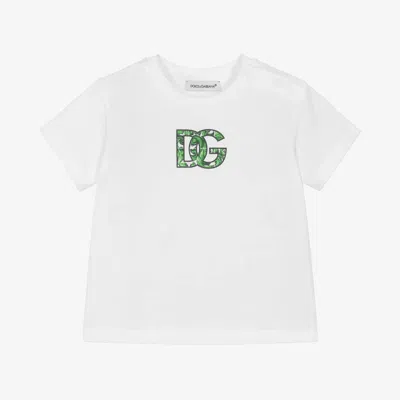 Dolce & Gabbana Baby Boys White Cotton Dg Logo T-shirt