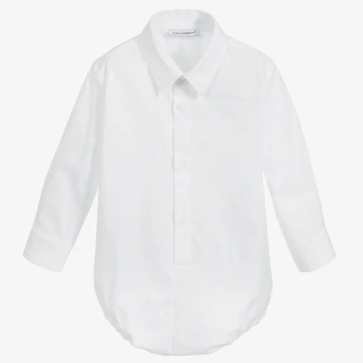 Dolce & Gabbana Baby Boys White Cotton Shirt
