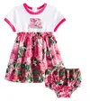 Dolce & Gabbana Baby Cotton Jersey And Poplin Dress In Multicoloured