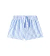 Dolce & Gabbana Baby Cotton Seersucker Shorts In Blue