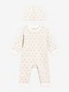 Dolce & Gabbana Baby Dg Jacquard Romper Set In Gray