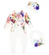 Dolce & Gabbana Baby Dg Onesie, Bib, And Beanie Set In Multi