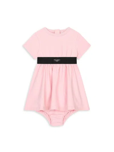 Dolce & Gabbana Baby Girl's Cotton Jersey Dress In Pink
