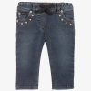 DOLCE & GABBANA BABY GIRLS BLUE PULL-ON JEANS