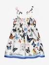 Dolce & Gabbana Baby Girls Butterfly Print Dress In Multicoloured