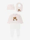 Dolce & Gabbana Jacquard Logo-motif Cotton Babygrow Set In Black