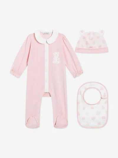 Dolce & Gabbana Baby Girls Logo Babygrow Set