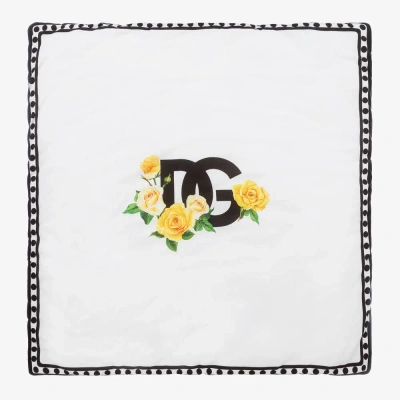 Dolce & Gabbana Baby Girls White Padded Dg Blanket (77cm)