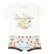 Dolce & Gabbana Baby Logo Cotton Bodysuit