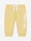 Dolce & Gabbana Baby Logo Joggers In Yellow