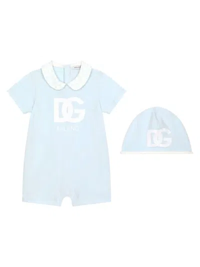 DOLCE & GABBANA BABY'S LOGO ROMPER SET