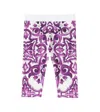 Dolce & Gabbana Baby Majolica Cotton-blend Leggings In Purple