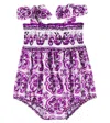 Dolce & Gabbana Baby Majolica Printed Cotton Poplin Bodysuit