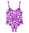 Dolce & Gabbana Baby Majolica Printed Swimsuit In Purple