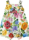 Dolce & Gabbana Baby Multicolor Floral-print Poplin Romper In Ha5ku Mix Fiori F.bc