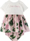Dolce & Gabbana Baby Pink Rose-print Poplin Jersey Dress & Bloomers Set In S9000 Variante Abbin