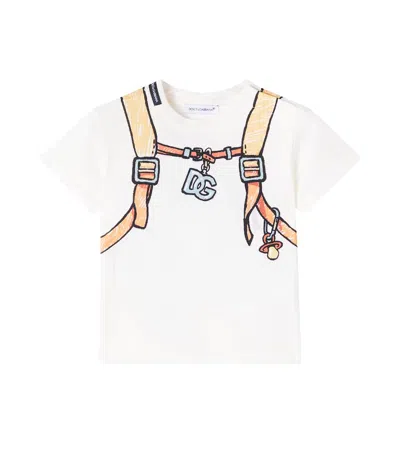 Dolce & Gabbana Baby Printed Cotton Jersey T-shirt In White