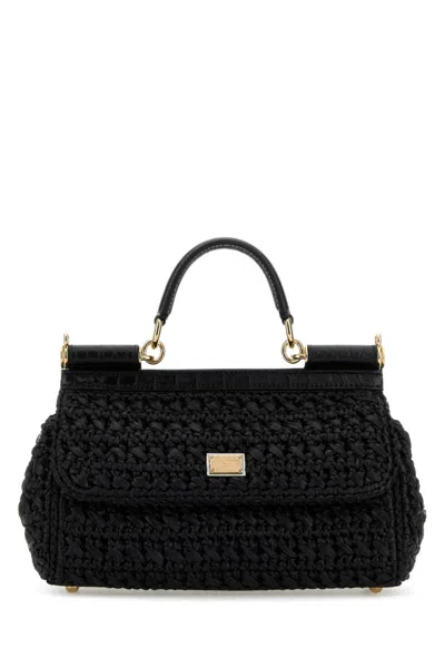 Dolce & Gabbana Back Sicily Medium Satchel In Black