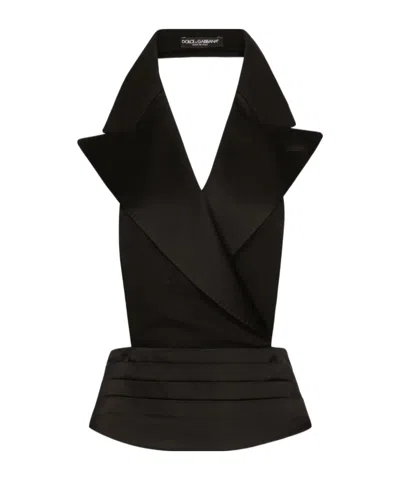 DOLCE & GABBANA DOLCE  GABBANA DOUBLE-BREASTED SATIN VEST