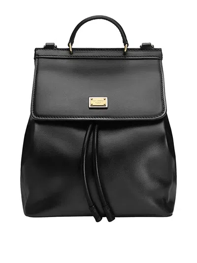Dolce & Gabbana Backpack With Logo In Black