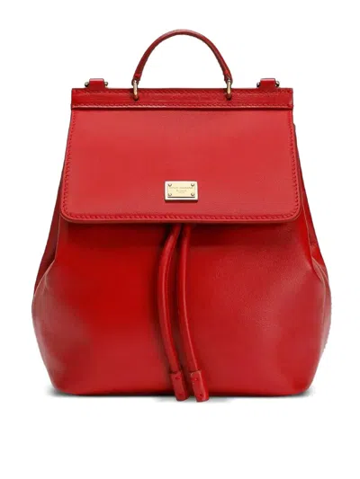 Dolce & Gabbana Backpack With Logo In Red