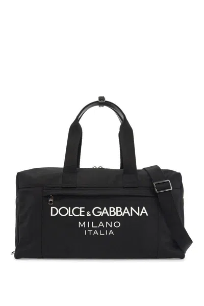 Dolce & Gabbana Nylon Duffel In Black