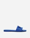 Dolce & Gabbana Logo Cut-out Open-toe Slides In Blue
