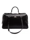 Dolce & Gabbana Calf Leather Shoulder Bag Vittoria Model In Black
