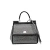 Dolce & Gabbana Sicily Medium Handbag With Crystals In Black