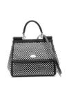 Dolce & Gabbana Sicily Medium Handbag With Crystals In Black