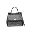 Dolce & Gabbana Sicily Medium Handbag With Crystals In Black