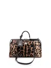 Dolce & Gabbana Animal Print Leather Vittoria Top Handle Bag In Animal Print
