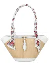 Dolce & Gabbana Borsa A Spalla Coffa Capri In Rafia Con Stampa Floreale Dolce E Gabbana In Multi