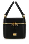 Dolce & Gabbana Women Black Leather Sicily Cube Handbag