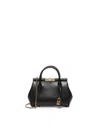 Dolce & Gabbana Marlene Palmellato Leather Handbag In Black
