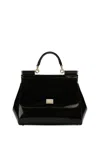 Dolce & Gabbana Women Sicly Large Shiny Leather Handbag