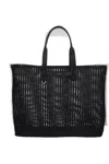 Dolce & Gabbana Leather Intreccio Shopper Bag In Black
