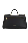 Dolce & Gabbana Black Handbag With Padlock Detail And Adjustable And Removable Shoulder Strap In Leather Woman