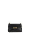 Dolce & Gabbana Marlene Black Shoulder Bag With Twist Lock In Leather Woman