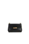 Dolce & Gabbana Marlene Black Shoulder Bag With Twist Lock In Leather Woman