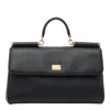 Dolce & Gabbana Black Handbag With Padlock Detail And Adjustable And Removable Shoulder Strap In Leather Woman