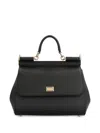 Dolce & Gabbana Sicily Grande Leather Handbag In Black
