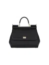 Dolce & Gabbana Sicily Grande Leather Handbag In Black