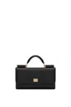 Dolce & Gabbana Textured Calfskin Mini Bag With Gold-tone Hardware In Black