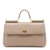 Dolce & Gabbana Grey Leather My Sicily Handbag