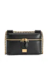 Dolce & Gabbana 'sicily Cube' Black Shoulder Bag With Logo Plaque On The Front And Double Zip