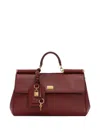 Dolce & Gabbana Bordeaux Handbag With Key And Padlock Detail And Adjustable And Removable Shoulder Strap