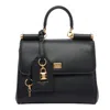 Dolce & Gabbana My Sicily Leather Shoulder Bag In Black