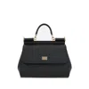 Dolce & Gabbana Sicily Grande Leather Handbag In Black